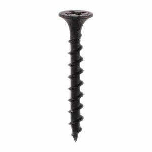 Plasterboard Drywall Screws, Coarse Thread Speedrive, Bugle Headed Black, 3.5 X 32mm (6 X 1.1/4)