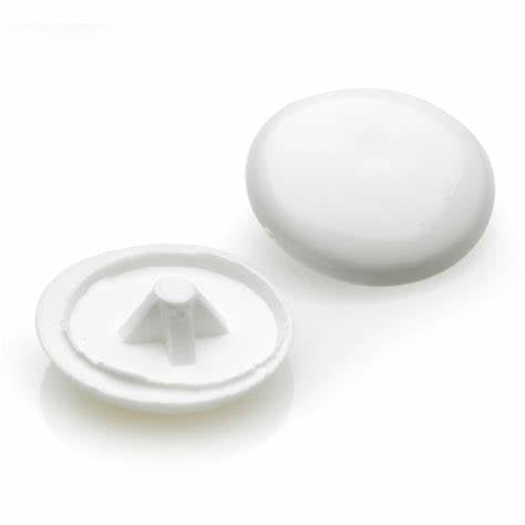 Pozi Screw Covers, White