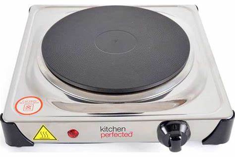 KitchenPerfected 1500w Single Hotplate - Stainless Steel