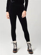 Ladies Grey Marl Velvet Plush Thermal Leggings