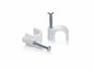 Cable Clips, Round White 5mm