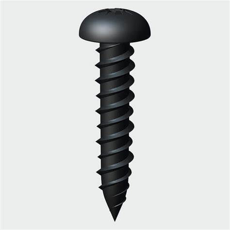 Woodscrews, Round Head, Black Japanned 8 X 1