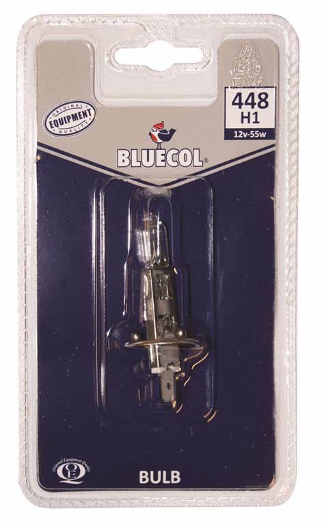 Bluecol H1/448 Headlight Bulb Head Lamp 12V 55W P14.5S Automotive Replacement