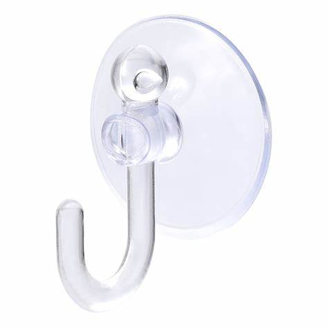 Suction Hooks, Clear Plastic Hook 25mm