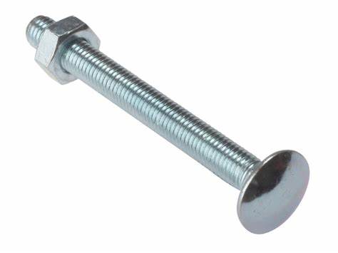 Carriage Bolts & Nuts, BZP M8 X 100