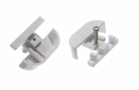 Curtain Stop Ends To Fit Superwhite/Drape/Crest 2pk