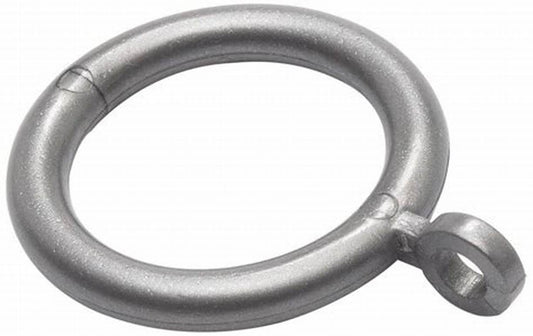 Anneaux de tringle à rideaux avec œillet fixe, en plastique gris, diamètre intérieur 37mm (pour tringles jusqu'à 30mm de diamètre)