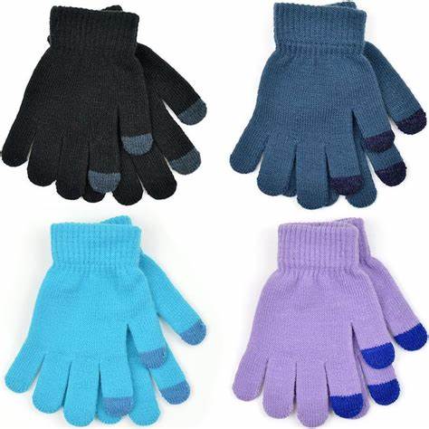 Warm & Fun Kids Touchscreen Gloves Assorted Colors