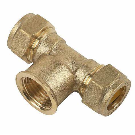 Compression Fittings, Equal Tee, 22mm