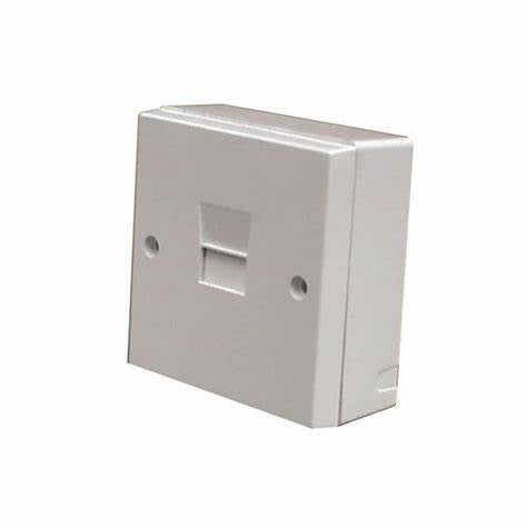 Telephone Slave Sockets, Surface Fix, White UPVC