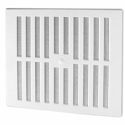 Adjustable Sliding Hit And Miss Air Vents, 9 Inch X 9 Inch, White Plastic Surface Mounting (Aperture Size 242 X 230mm - Overall Vent Size 287 X 270mm)