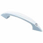 White Plastic Handles, 'D' Type, Front Fix 100mm (4")