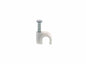 Cable Clips, Round White, 6mm