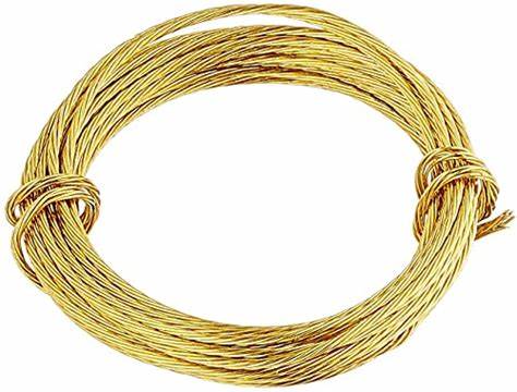 Fil de suspension en laiton n° 2, 3 mètres x 1,1 mm d'épaisseur (charge de rupture 11 kg/24 lb) 1 pce