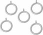 Pole Rings, Brushed Nickel Plastic, Internal Diameter 25mm (To Fit Poles Up To 20mm Diameter)