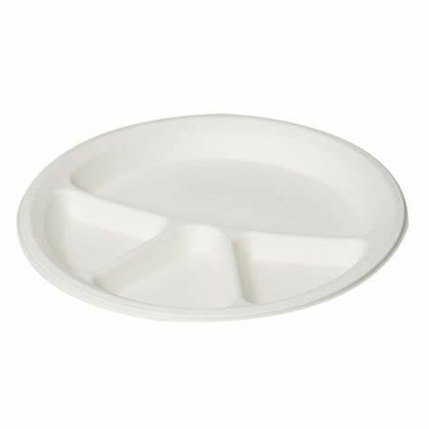 POLY COMPARTMENT PLATES 26CM