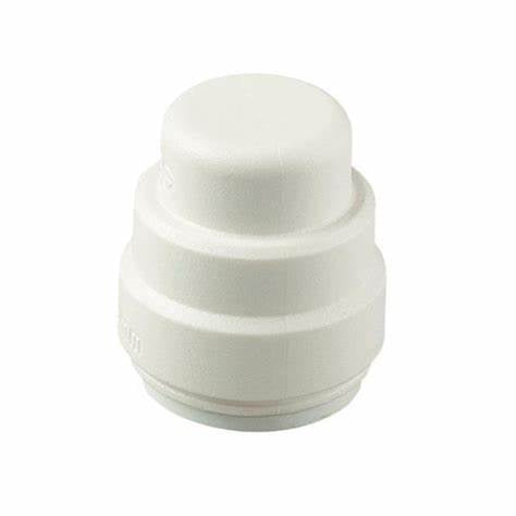 15mm Pushfit Fittings - Stop Ends, White,