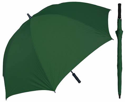 GREEN 30" AUTO GOLF UMBRELLA WITH FIBRE