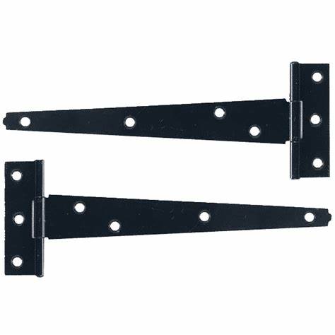 Tee Hinges, Black Japanned, Medium Duty 350mm (14")