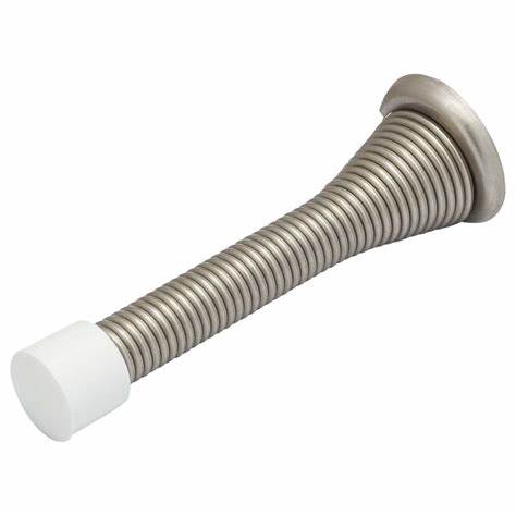 Spring Door Stops, Nickel Finish 1pk