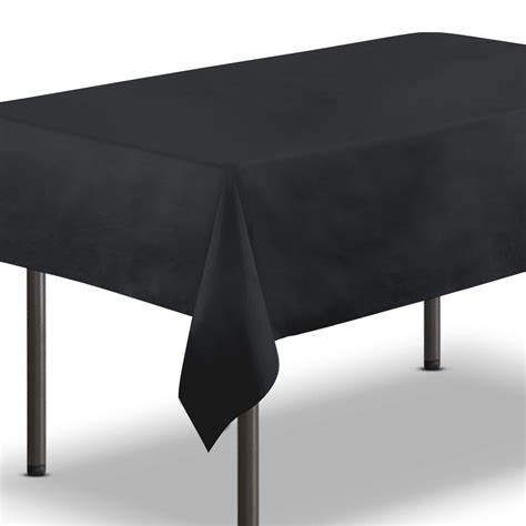 Plain Table Cloth 54" x 108" black Disposables