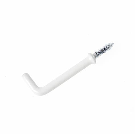 Dresser Hooks, White Plastic Coated 32mm