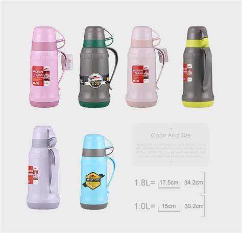 VACUUM JUG FLASKS 1.0 ASSORED COLOURS