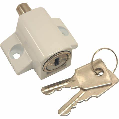 Patio Door Locks, White