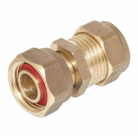 Compression Fittings, Straight, Brass 15mm