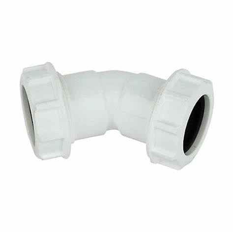 Waste Compression Fittings - 135° Swept Bend, 40mm (1.1/2")