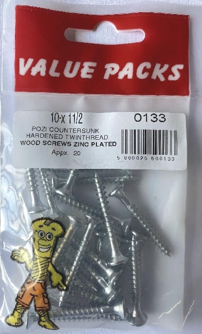 Vis à bois TwinThread de haute qualité 0133 T10X150 - Paquet de 20.