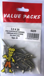 Yellow Plated Chipboard Screws 3.5 x 25 - Pack of 50.