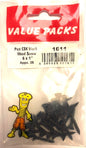 1611: CW6X100 - 6x1” Slotted Countersunk Black Plated Screws - 30/PK