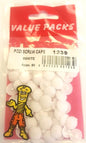 1239 - White No.6-8 Pozi Push On Caps - 50/PK