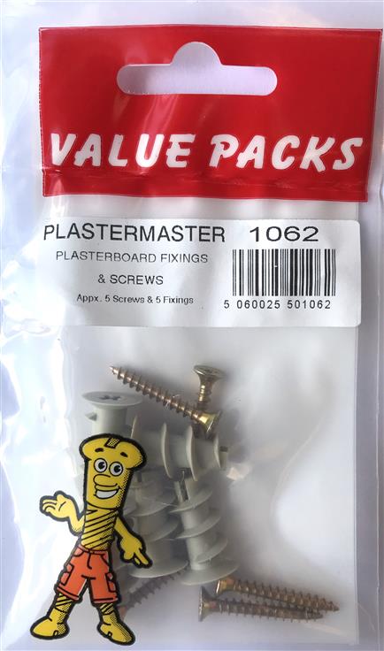 1062 PM10 Nylon Driva Plasterboard Fixings 5/PK - Secure Your Projects Today