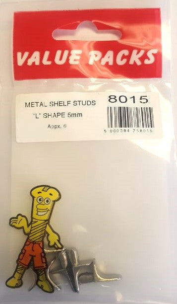 8015 - SSLS - Supports d'étagère en L en zinc de 5 mm (lot de 6) | Durables et polyvalents