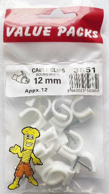 Sécurisez vos câbles avec les attaches-câbles rondes blanches de 12,0 mm – Paquet de 20