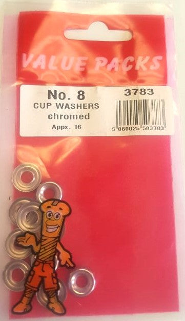 High-Quality CWC8 Chromed Cup Washers | 16/PK