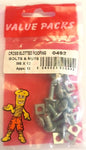 0492 RBM6X12 Roofing Nuts & Bolts Zinc 6x12 - 10/PK (Approx)