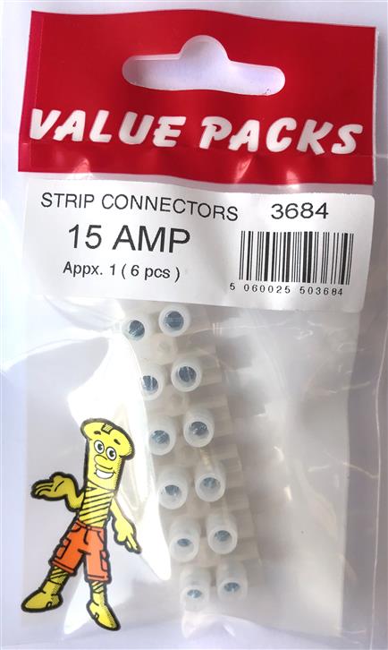 STRIP CONNECTORS 15 AMP 6pcs