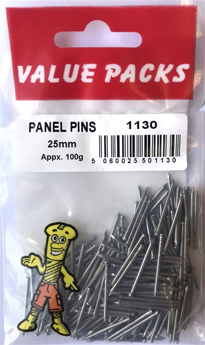 1130  Clous de panneau NP25 25 mm - 100 g/PK (environ)