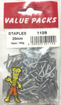 1109 NS20 20mm Netting Staples Galvanised 100g/PK