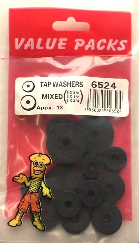 6524 - TWM - Mixed Tap Washers - 13/PK