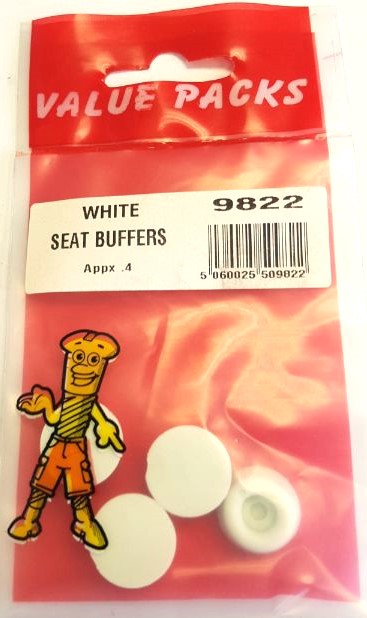 9822 - Tampons de siège en caoutchouc blanc SBW : paquet de 4 pour une meilleure protection des meubles