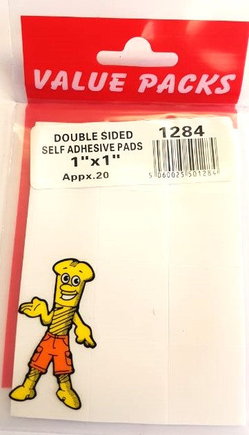Obtenez 20 patins adhésifs double face/paquet - 1284 SAP100 - 2,5 x 2,5 cm