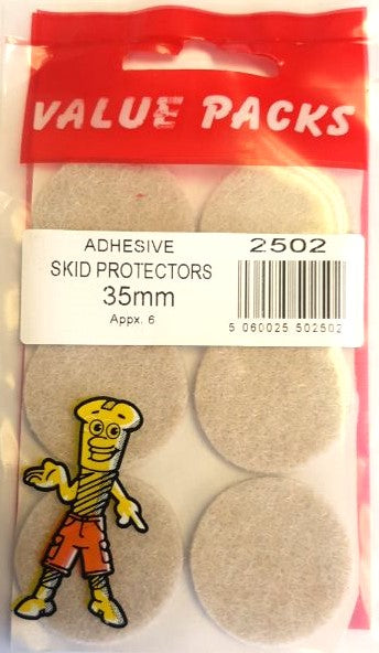 Protégez vos sols avec des patins de protection en feutre de 35 mm - Lot de 6