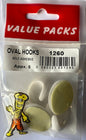 Oval Hooks Self Adhesive - 5PK