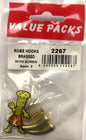 2267 - RHB Brassed Robe Hooks - 2 Pack | Stylish Bathroom Accessories