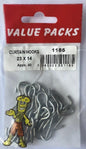 1185 - 23H - 23 x 14 Curtain Hooks Nickel Plated - Pack of 40 | Premium Quality Hooks