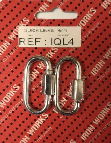 IQL4 - Maillons Rapides 4mm Galvanisés (2 Pièces)